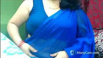 English Blue Film saree boobs